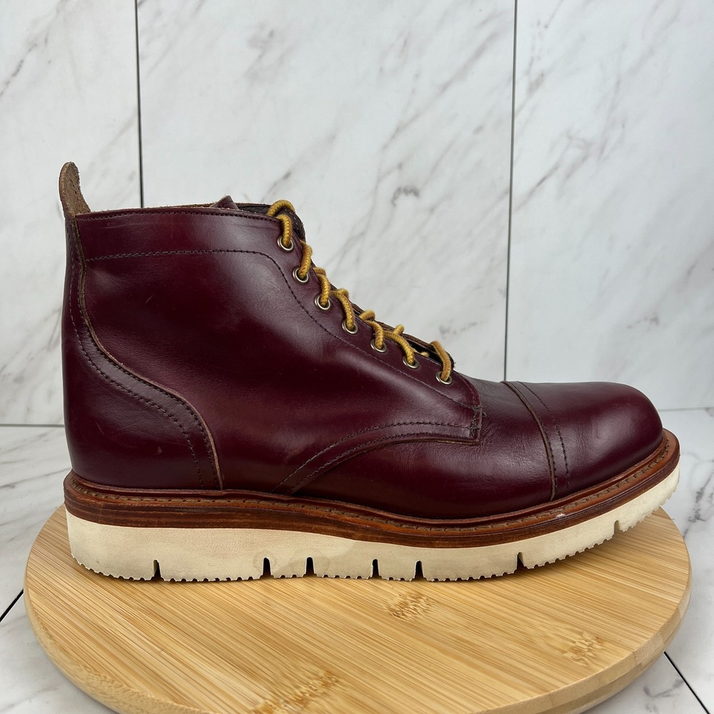 Allen Edmonds Park City Mens Size 10.5 D Burgundy Leather Weatherproof Boots